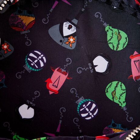 Loungefly Disney Nightmare Before Christmas Wreath String Lights Glow crossbody bag 671803469792