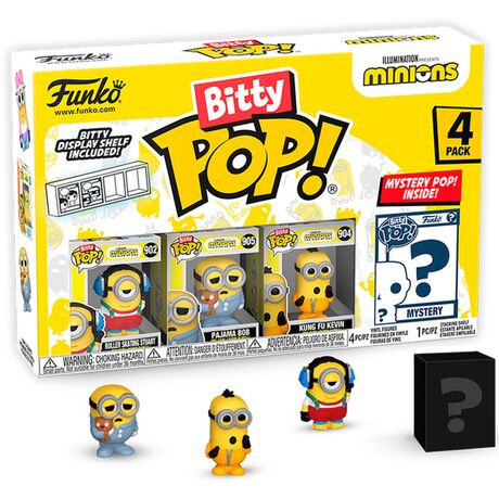 FUNKO BITTY POP 4 Pack Minions Roller Skating Stuart 73037