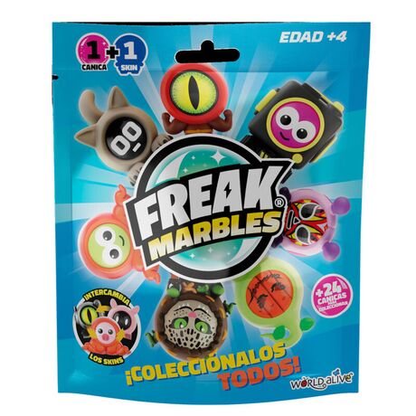 WORLD ALIVE Freak Marbles Surprise bag Marble + Skin assorted