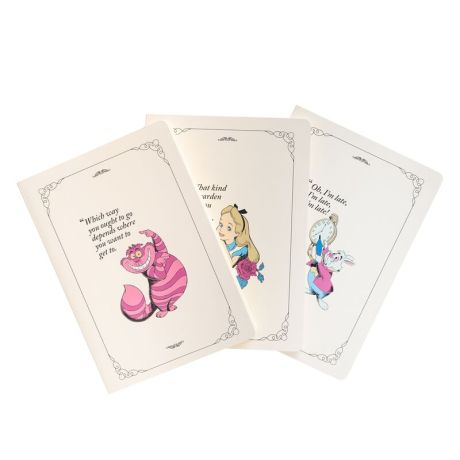 ERIK Disney Alice in Wonderland pack 3 A5 notebooks