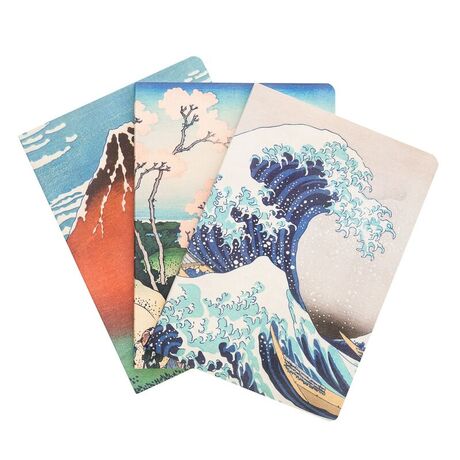 ERIK The Great Wave of Kanagawa Hokusai pack 3 A5 notebooks