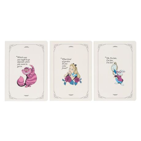 ERIK Disney Alice in Wonderland pack 3 A5 notebooks