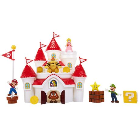 JAKKS PACIFIC Super Mario Bros Mushroom Kingdom Deluxe Castle playset