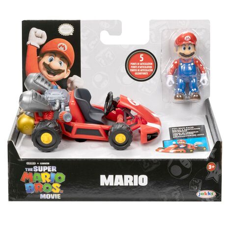 Mario Kart The Movie Super Mario Bros Vehicle + Figure 6cm (Τυχαία Επιλογή)