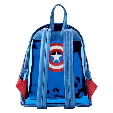 Loungefly Marvel Captain America metallic backpack 26cm 671803453579
