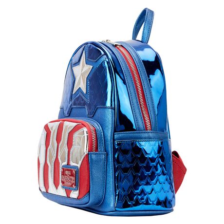 Loungefly Marvel Captain America metallic backpack 26cm 671803453579