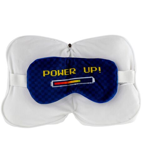 PUCKATOR Relaxeazzz Game Over travel pillow eye mask