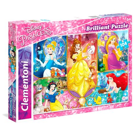 Clementoni Puzzle - Disney Princess Brilliant 104pcs