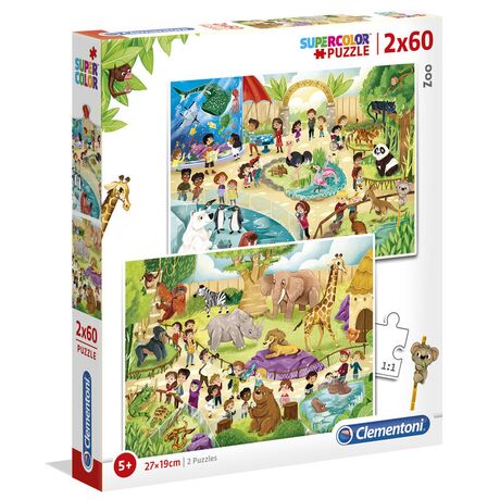 Clementoni Puzzle - Zoo puzzle 2x60pcs