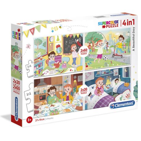 Clementoni Puzzle - A Beautiful Day 2x20pcs 2x60pcs