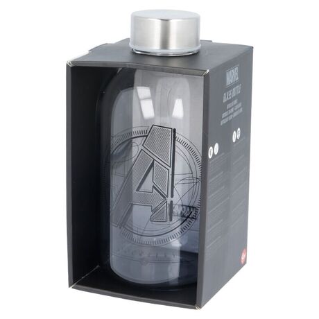 STOR Marvel Avengers glass bottle 620ml