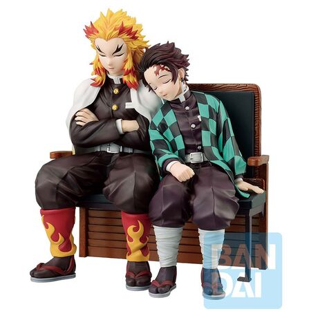 Demon Slayer Kimetsu no Yaiba Tanjiro Kamado & Kyojuro Rengoku Locus Ichibansho figure 15cm 4573102670885