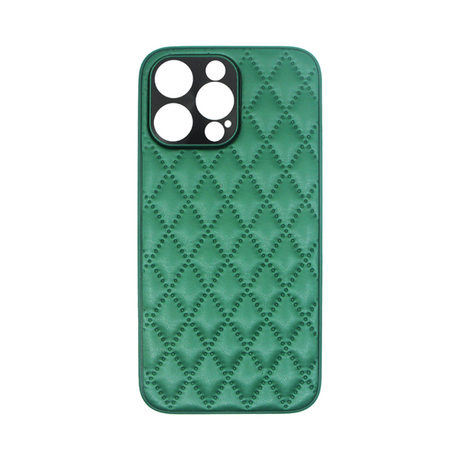 Vivid Diamond Shape PU Leather Case Apple iPhone 14 Pro Green