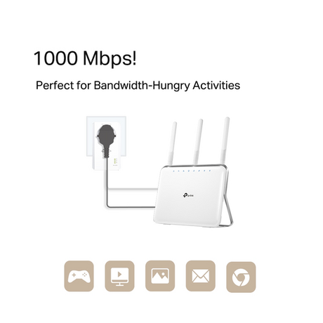TP-Link Powerline Gigabit Extender AV1000 WPA7017 Kit