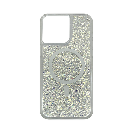 Vivid Magsafe Glitter Shine Case Apple iPhone 15 Pro Max Silver