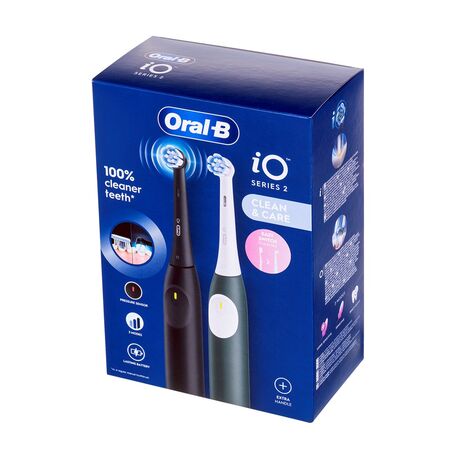 Braun Oral-B iO Series 2 +1 Two electric toothbrushes Black, Green