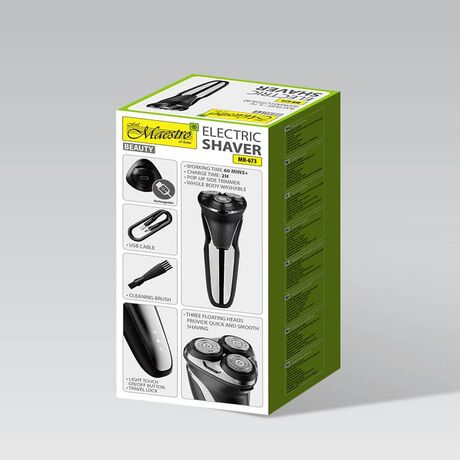 MAESTRO MR-673 USB electric shaver