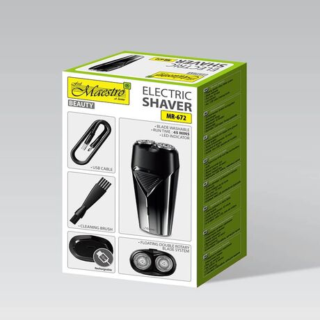 MAESTRO MR-672 USB electric shaver