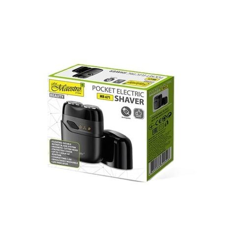 MAESTRO MR-671 USB travel electric shaver