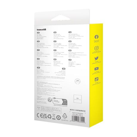 Baseus Unbreakable USB cable 1 m USB A USB C White