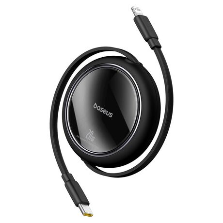 Baseus Free2Pull Expandable USB C to iP Ligtning fast charging cable 1 m 20 W Black