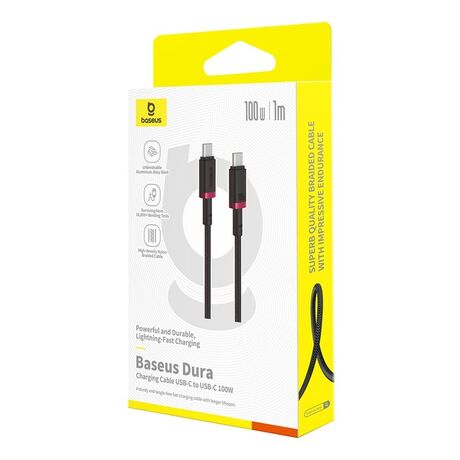 Baseus Dura Type C to Type C 100 W fast charging cable 1 m Black, Red