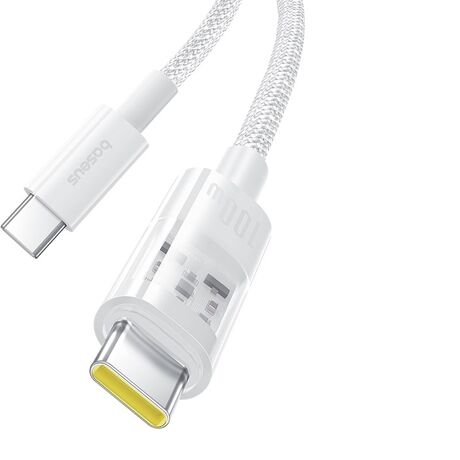 Baseus Gem USB C to USB C fast charging cable 2 m 100 W White