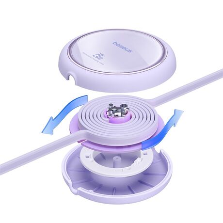Baseus Free2Pull Expandable USB C to iP Ligtning fast charging cable 1 m 20 W Purple