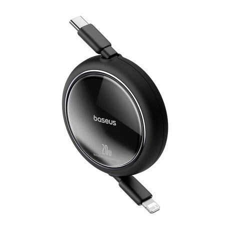 Baseus Free2Pull Expandable USB C to iP Ligtning fast charging cable 1 m 20 W Black