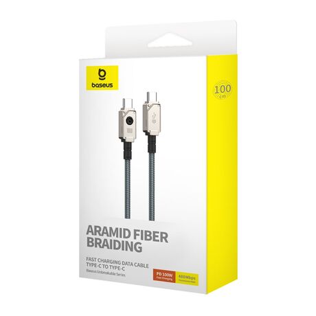 Baseus Unbreakable USB C to USB C cable 1 m 100 W White