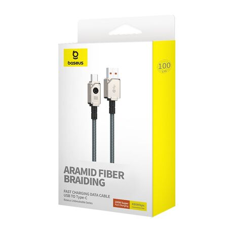 Baseus Unbreakable USB cable 1 m USB A USB C White
