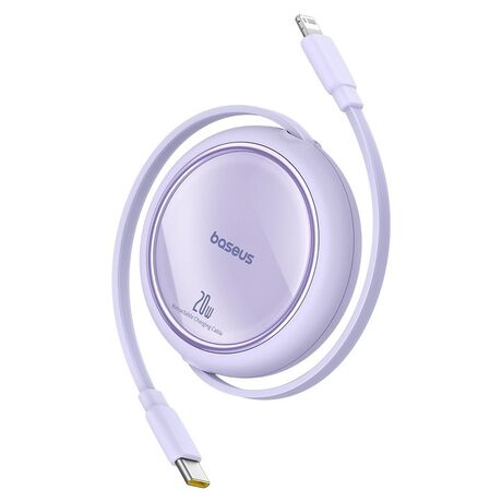 Baseus Free2Pull Expandable USB C to iP Ligtning fast charging cable 1 m 20 W Purple