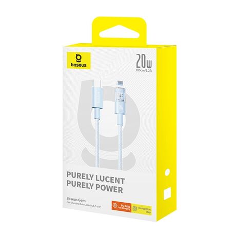 Baseus Gem USB-C to iP fast charging cable 1 m 20 W Blue