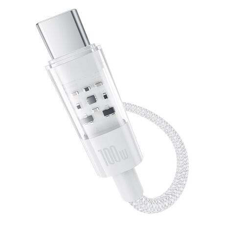 Baseus Gem USB C to USB C fast charging cable 1 m 100 W White
