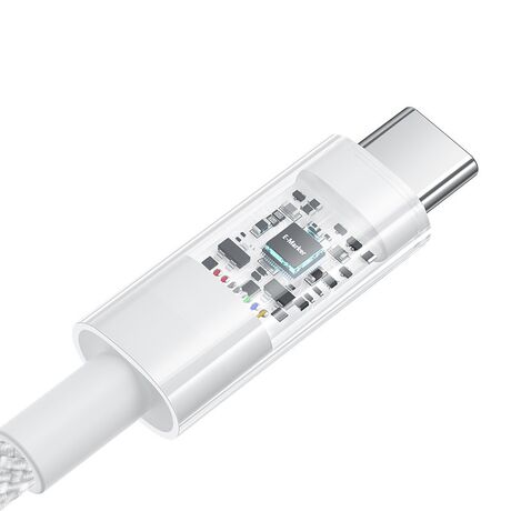 Baseus Gem USB C to USB C fast charging cable 1 m 100 W White