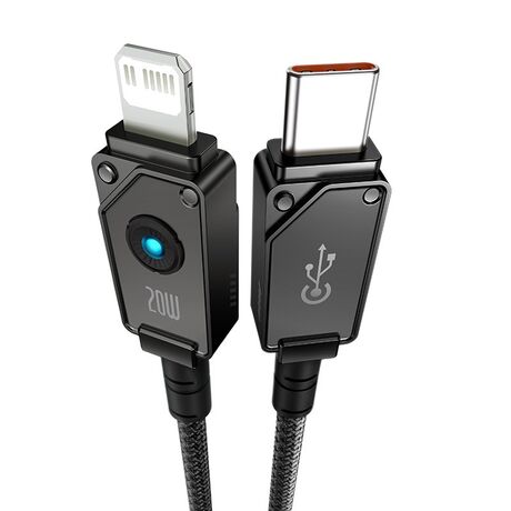 Baseus Unbreakable USB C to iP cable 2 m 20 W Black