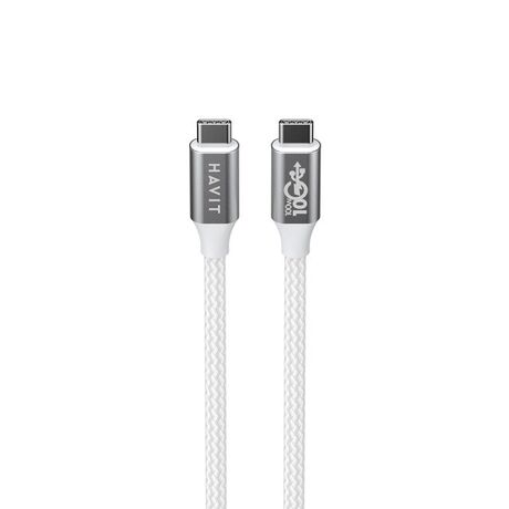 Havit CB6290 - USB Type C to USB Type C cable, 1 m (white/grey)