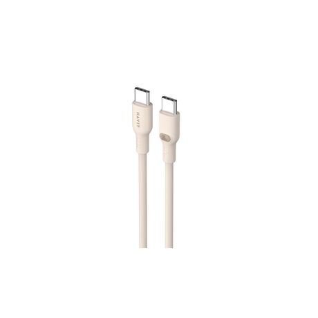 Havit CB6284 - USB Type C to USB Type C cable, 2.0 m (beige)