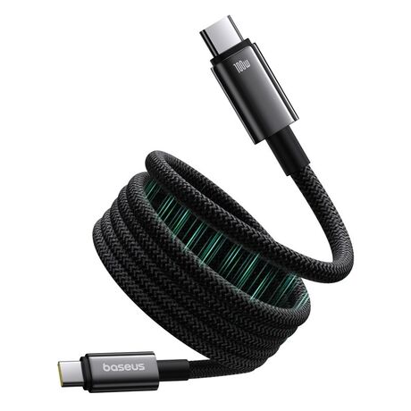 Baseus Tungsten Magnetic USB C to USB C fast charging cable 1 m 100 W Black