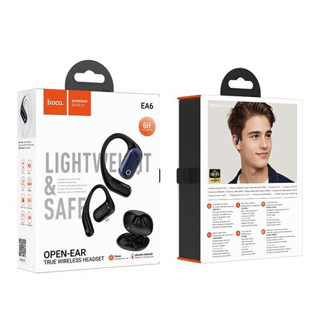 Hoco EA6 Headset Wireless Open-Ear Connectivity/Music Bluetooth Black