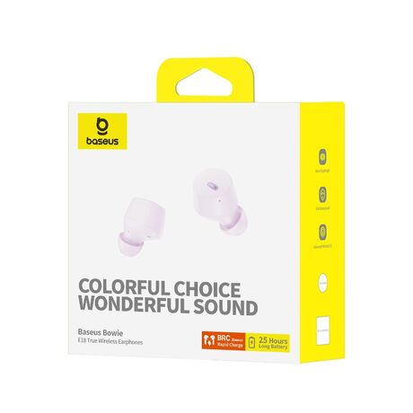 Baseus Bowie E18 Headset True Wireless Stereo (TWS) In-ear Calls/Music USB Type-C Bluetooth Purple