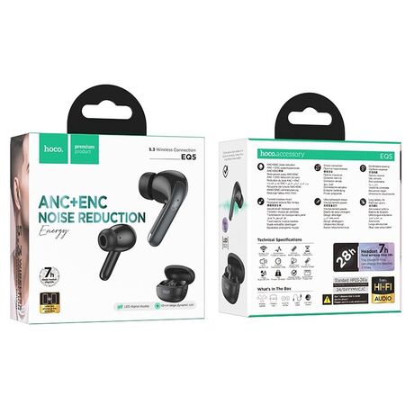 Hoco EQ5 Energy Headset Wireless In-Ear Calls/Music Bluetooth Black