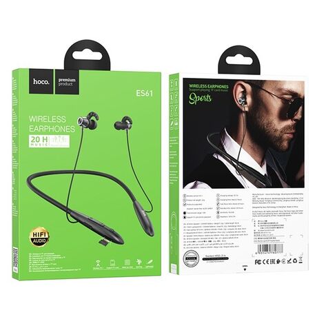 Hoco ES61 Manner Sports Headset Wireless In-Ear Calls/Music Bluetooth Black