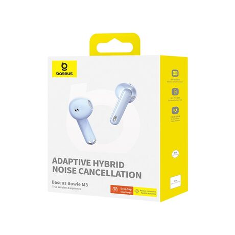 Baseus Bowie M3 Headset True Wireless Stereo (TWS) In-ear Calls/Music USB Type-C Bluetooth Blue