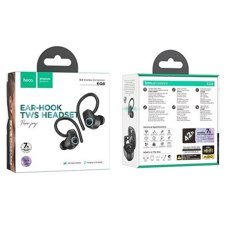 Hoco EQ8 Pure Joy Headset Wireless In-Ear Calls/Music Bluetooth Black