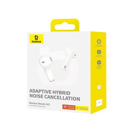 Baseus Bowie M3 Headset Wired In-ear Calls/Music USB Type-C White