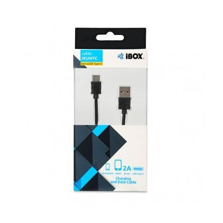 iBox IKUMTC USB cable 1 m USB 3.2 Gen 1 (3.1 Gen 1) USB A USB C Black