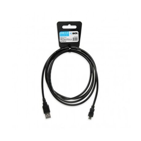iBox IKU2M18 USB cable 1.8 m USB 2.0 USB A Micro-USB B Black