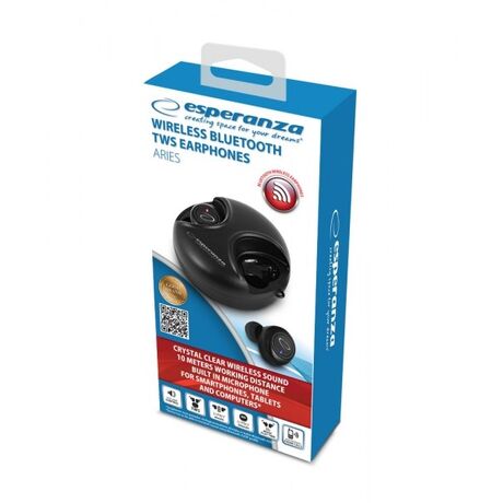 Esperanza EH228K headphones/headset Wireless In-ear Calls/Music Micro-USB Bluetooth Black