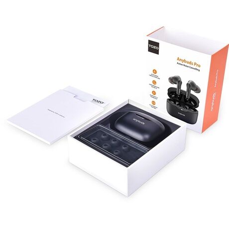 TOZO Anybuds Pro True Wireless Stereo (TWS) In-Ear USB Type-C Bluetooth Headset Black